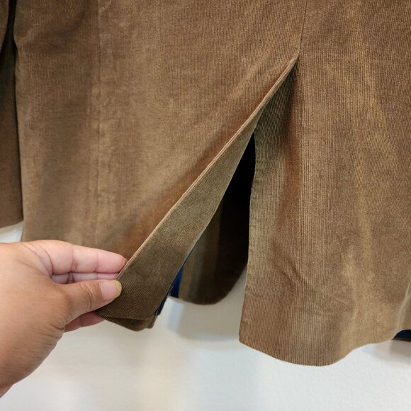 LRL Ralph Lauren Brown Corduroy Sport Coat Jacket Blazer 46R Elbow Patch Dog - Picture 13 of 16